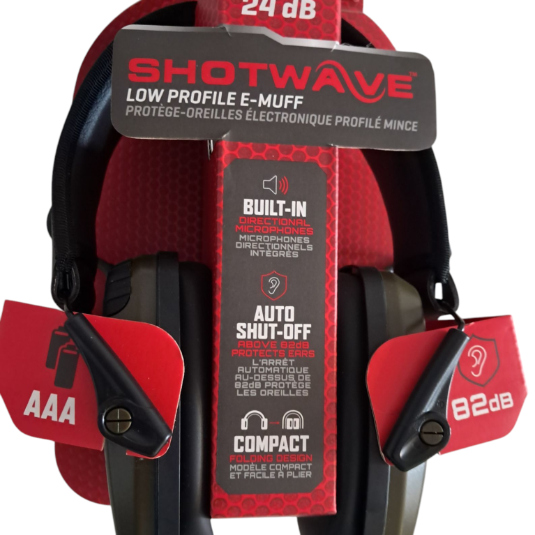 SHOTWAVE Low Profile E-Muff - Audífonos electrónicos - Orejeras